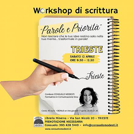 Parole e priorita', workshop di scrittura. trieste